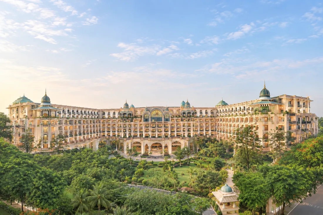 The Leela Palace, Bangalore, surrounded by greenery