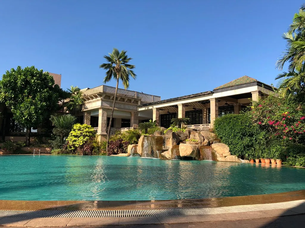 The Leela, Goa, with its lagoon pool and waterfall